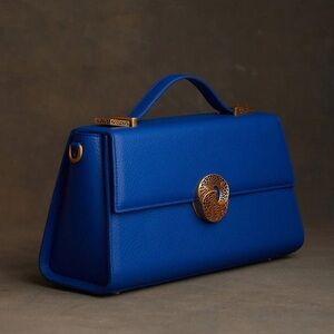 Archived Khoi Rezi Elegant Blue Handbag- Large